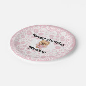 カスタマイズ可能なバレリーナ誕生日7インチ紙プレート ペーパープレート (アングル)