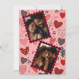 カスタマイズ可能なバレンタインカード – ロマンチックなフレーズ シーズンカード