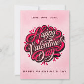カスタマイズ可能なバレンタインデーのおめでとうメッセージ シーズンカード (正面)