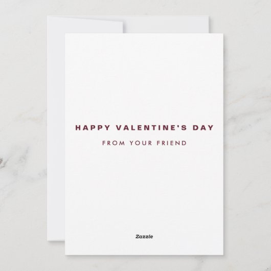 カスタマイズ可能なバレンタインデーのおめでとうメッセージ シーズンカード (裏面)