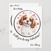 カスタマイズ可能なバレンタインデーのカードカバリエ シーズンカード (正面/裏面)