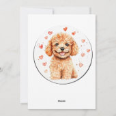 カスタマイズ可能なバレンタインデーのカード・プードル シーズンカード (裏面)