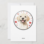 カスタマイズ可能なバレンタインデーのカード ラブラドール シーズンカード (裏面)