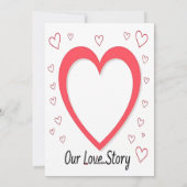 カスタマイズ可能なバレンタインデーのカード - 私たちのラブストーリー シーズンカード (裏面)