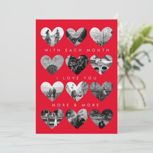 カスタマイズ可能なバレンタインデーのフラットカード シーズンカード (スタンド正面)