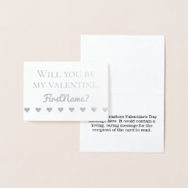 カスタマイズ可能なバレンタインデーカード 箔カード