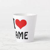 カスタマイズ可能なバレンタインデー私の愛のハート カフェラテマグ (正面)