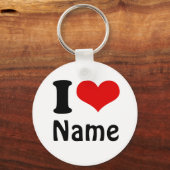 カスタマイズ可能なバレンタインデー私の愛のハート キーホルダー (正面)