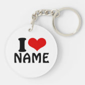 カスタマイズ可能なバレンタインデー私の愛のハート キーホルダー (裏面)