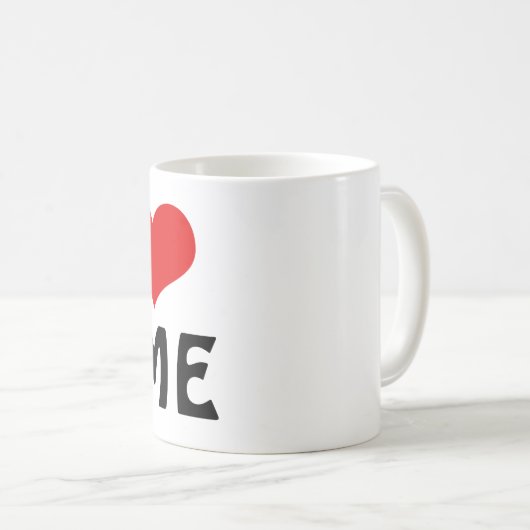 カスタマイズ可能なバレンタインデー私の愛のハート コーヒーマグカップ (正面右)