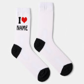 カスタマイズ可能なバレンタインデー私の愛のハート ソックス (右)