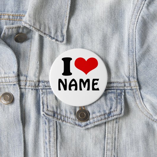 カスタマイズ可能なバレンタインデー私の愛のハート 缶バッジ (インサイチュ)