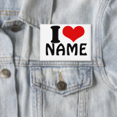 カスタマイズ可能なバレンタインデー私の愛のハート 缶バッジ (インサイチュ)