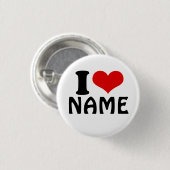 カスタマイズ可能なバレンタインデー私の愛のハート 缶バッジ (正面&裏面)