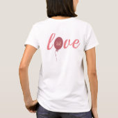 カスタマイズ可能なバレンタインデーTシャツ Tシャツ (裏面)
