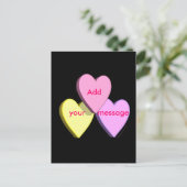 カスタマイズ可能なバレンタインハートルックカスタム シーズンポストカード (スタンド正面)