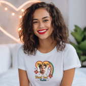 カスタマイズ可能なバレンタインレトロハートビートカスタム、 Tシャツ