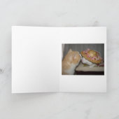 カスタマイズ可能なバレンタイン猫 シーズンカード (内部)