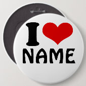 カスタマイズ可能なバレンタイン·デイ·ラブ·カスタムハート 缶バッジ (正面&裏面)