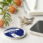 カスタマイズ可能なバレーボールのキーホルダーあなたの文字、色 キーホルダー (側面)