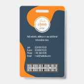 カスタマイズ可能なバーコードロゴ名札スタッフ バッジ (裏面)