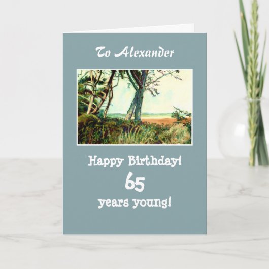 カスタマイズ可能なバースデー・カード-ノーフォークのビーチ カード (正面)