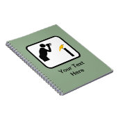 カスタマイズ可能なバーダー/バードウォッチャーのロゴ ノートブック (右側)