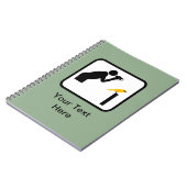 カスタマイズ可能なバーダー/バードウォッチャーのロゴ ノートブック (左側)