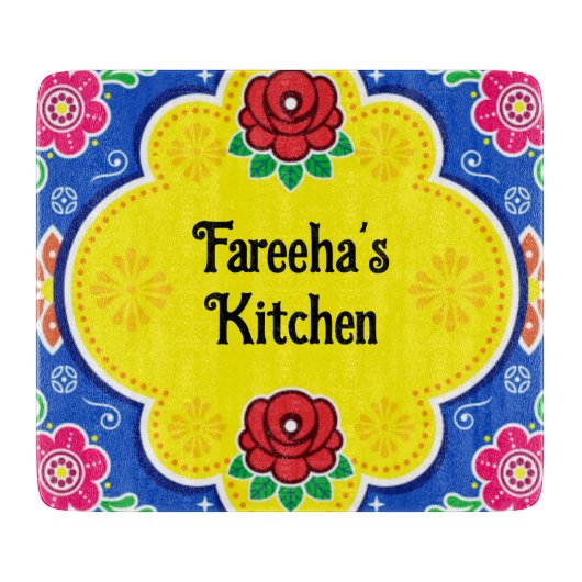 カスタマイズ可能なパキスタントラックアートガラス切りボーア カッティングボード (正面)