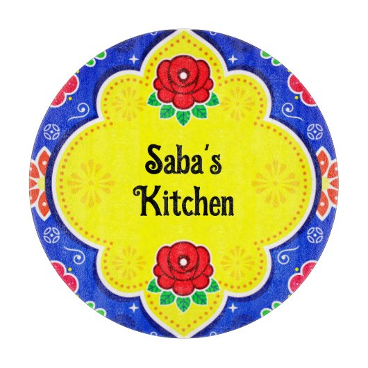 カスタマイズ可能なパキスタントラックアートガラス切りボーア カッティングボード (正面)