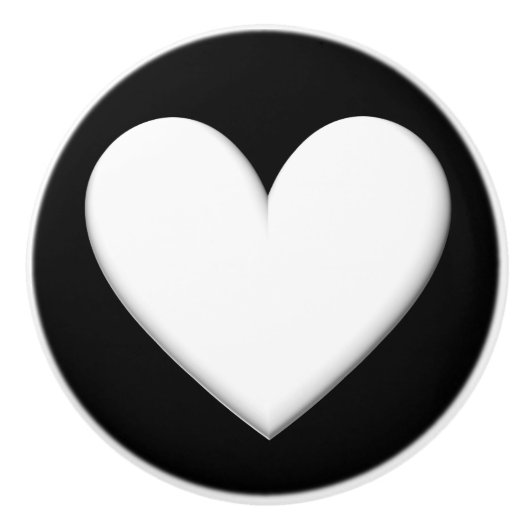 カスタマイズ可能なパフィーハート セラミックノブ (正面)