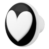 カスタマイズ可能なパフィーハート セラミックノブ (右)