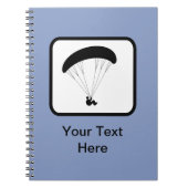 カスタマイズ可能なパラグライダーのロゴ ノートブック (正面)