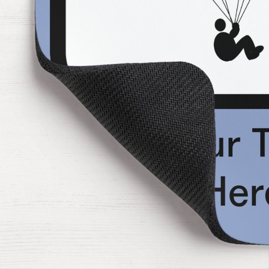 カスタマイズ可能なパラグライダーのロゴ マウスパッド (コーナー)