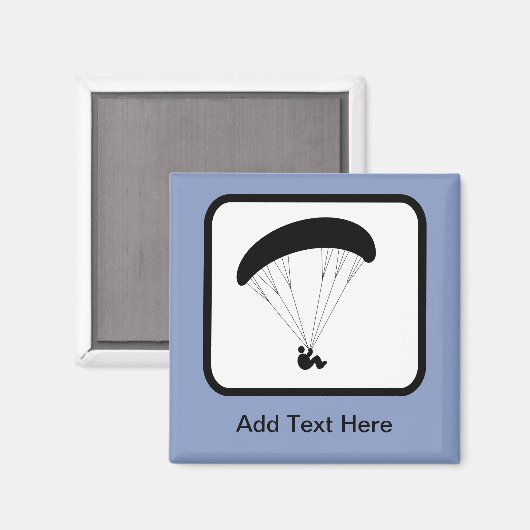 カスタマイズ可能なパラグライダーのロゴ マグネット (正面/裏面)