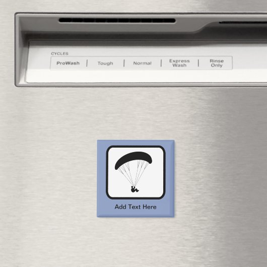 カスタマイズ可能なパラグライダーのロゴ マグネット (インサイチュ (食洗機))