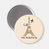 カスタマイズ可能なパリトリップシックエッフェルタワー マグネット (正面/裏面)