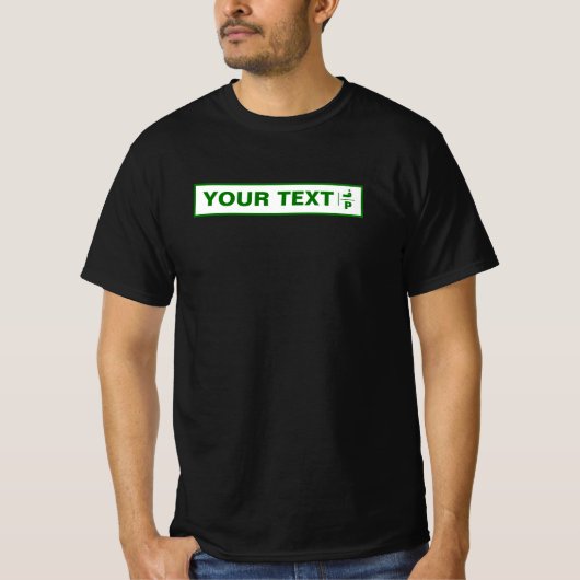 カスタマイズ可能なパレスチナ自動車登録プレート. Tシャツ (正面)
