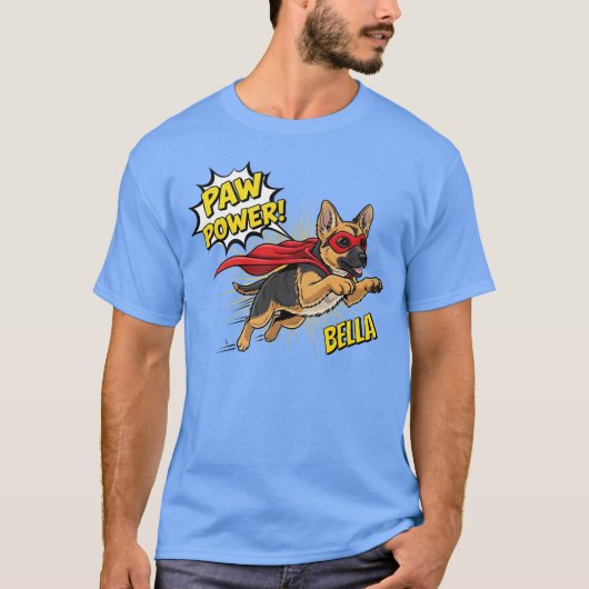 カスタマイズ可能なパワージャーマンシェパード Tシャツ (正面)