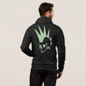 カスタマイズ可能なパンクジャワレススカル パーカ (裏面フル)