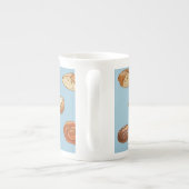 カスタマイズ可能なパンパターン骨灰磁器のマグ- ボーンチャイナマグカップ (裏面)