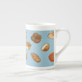 カスタマイズ可能なパンパターン骨灰磁器のマグ- ボーンチャイナマグカップ (右)