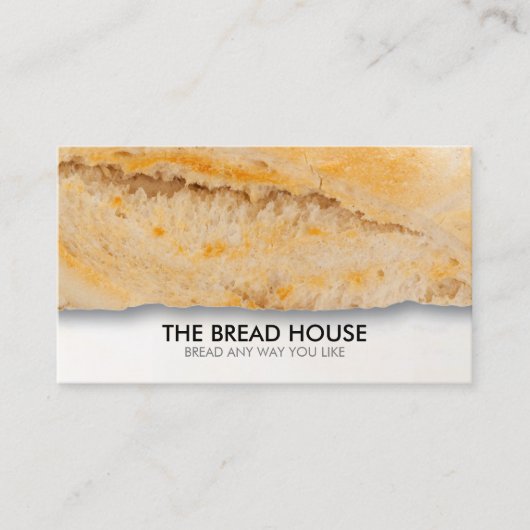 カスタマイズ可能なパンベーカリー食品 名刺 (正面)