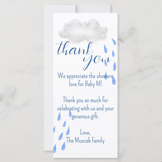 カスタマイズ可能なパーソナライズされたサンキューカード (正面)