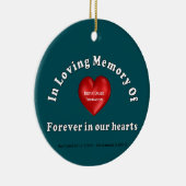 カスタマイズ可能なパーソナライズされた記念 セラミックオーナメント (右)