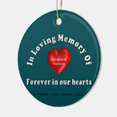 カスタマイズ可能なパーソナライズされた記念 セラミックオーナメント (左)