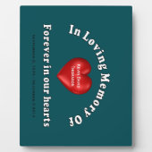 カスタマイズ可能なパーソナライズされた記念 フォトプラーク (正面)