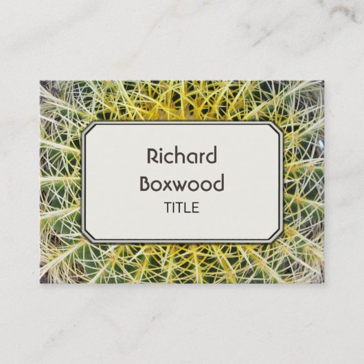カスタマイズ可能なパーソナライズな熱帯乾燥したサボテン 名刺 (正面)