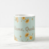 カスタマイズ可能なパーソナライズフローラコーヒーティーカップマグカップ コーヒーマグカップ (中央)