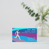 カスタマイズ可能なパーソナルトレーナー 名刺 (スタンド正面)